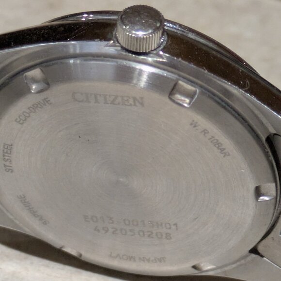 Citizen Eco-Drive Blue Diamond Dial Watch Sapphire Crystal - Picture 2 of 6